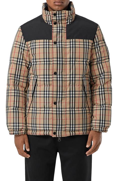 burberry puffer jacket mens canada|reversible check nylon puffer jacket.